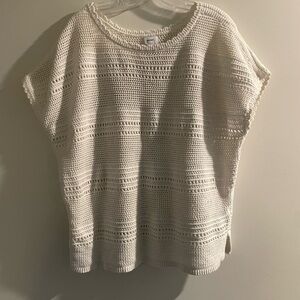 Old Navy White Crochet Knit Top